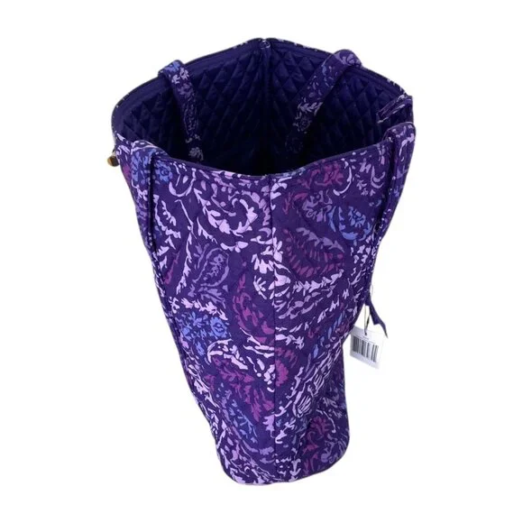 Vera Bradley Paisley Amethyst Vera Tote Bag - Picture 5 of 9